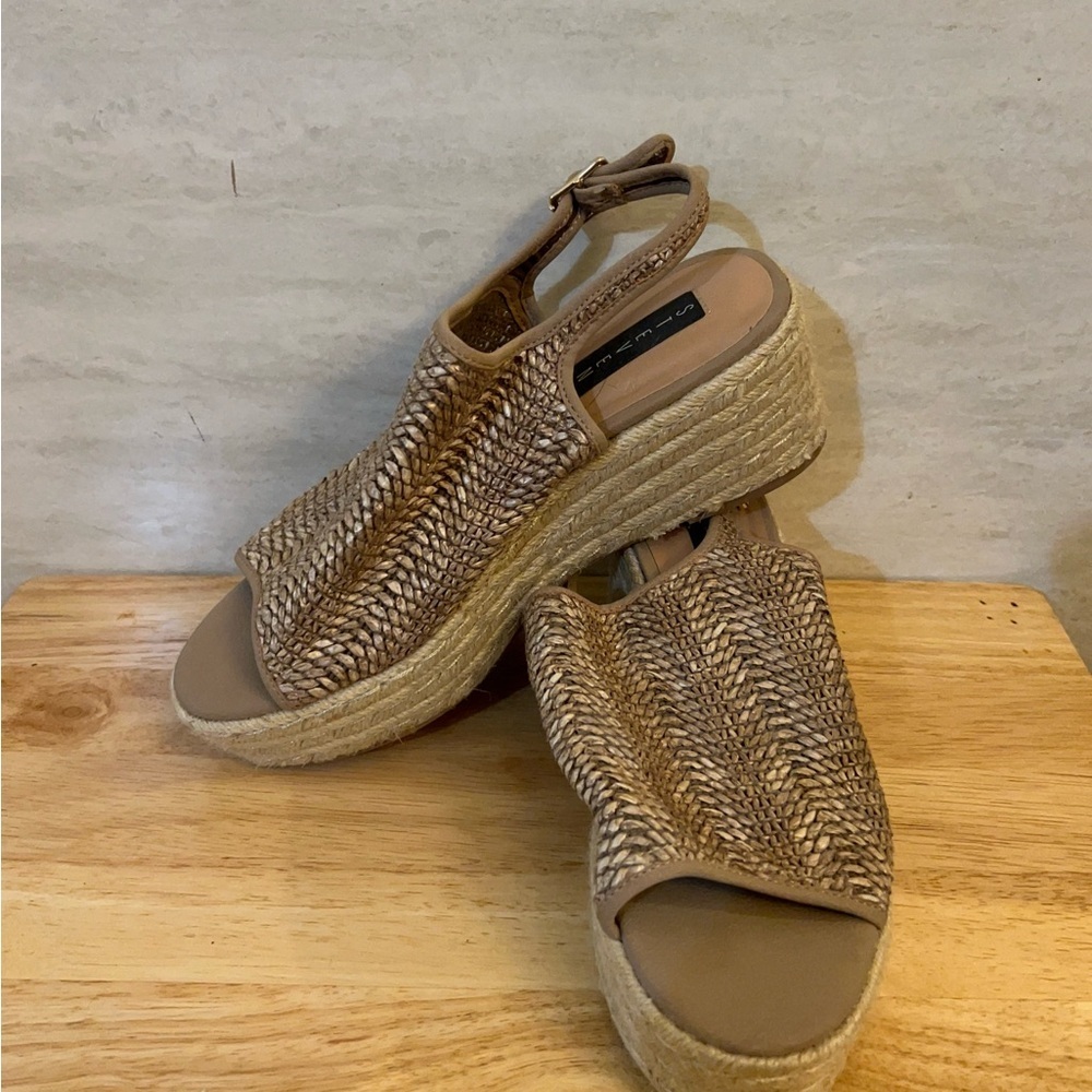Steven By Steve Madden Courage Espadrille wedge Sandal Woven Raffia Material - Picture 7 of 13